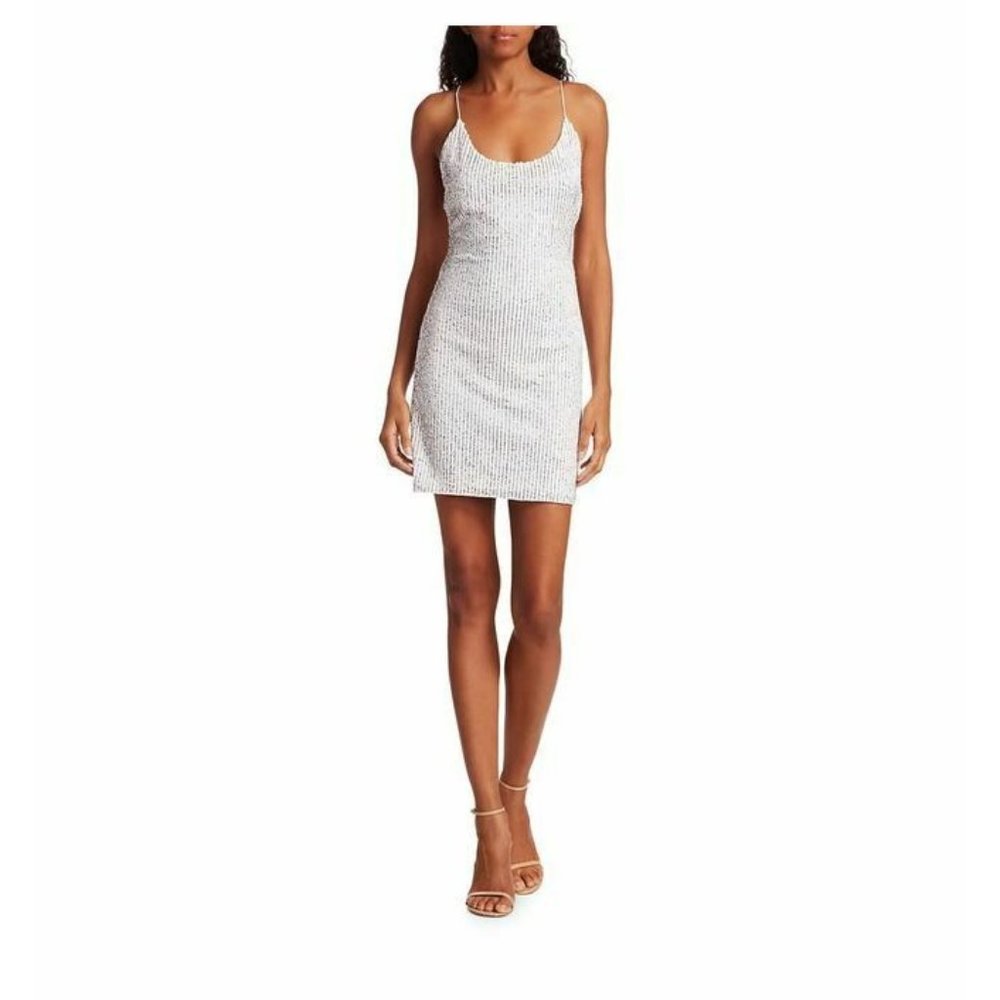 NWT Alice + Olivia Nelle Sequin Mini Cocktail Dress Sleeveless 10